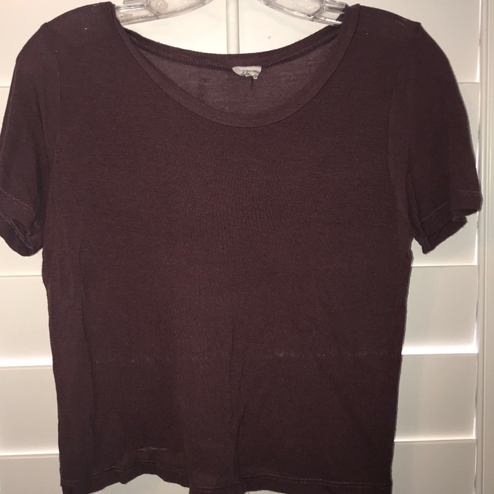 Dark purple tully’s t-shirt